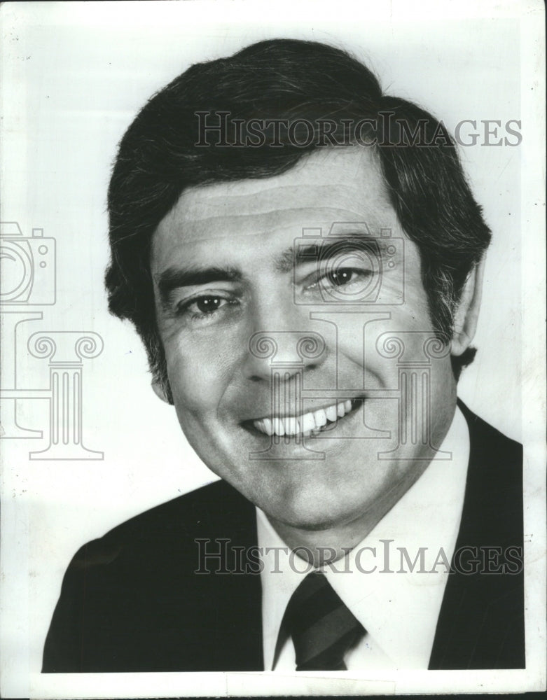 1987 Press Photo Dan Rather, newcaster