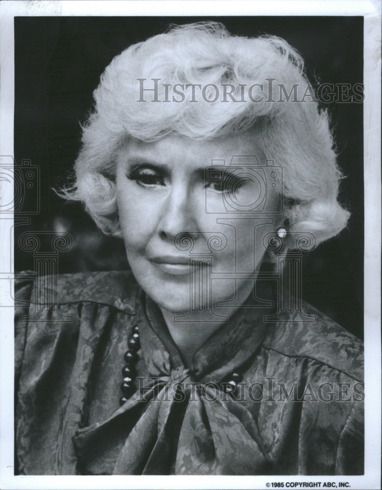 1985 Press Photo Barbara Stanwyck Hollywood Actress