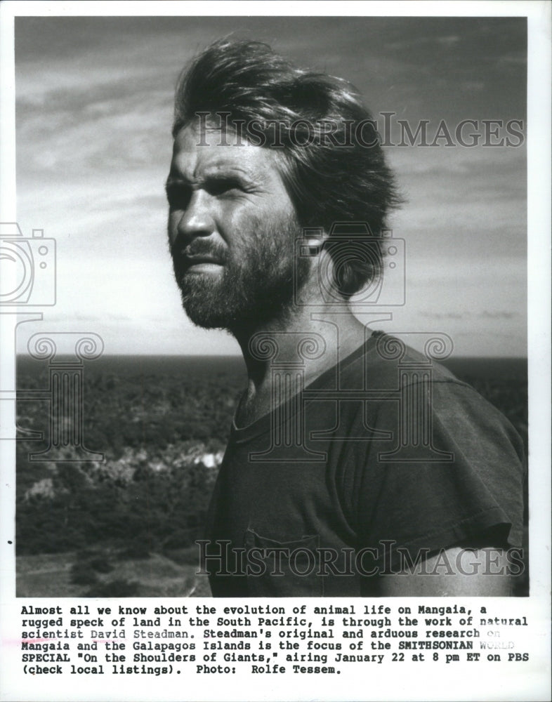 1986 Press Photo Scientist David Steadman