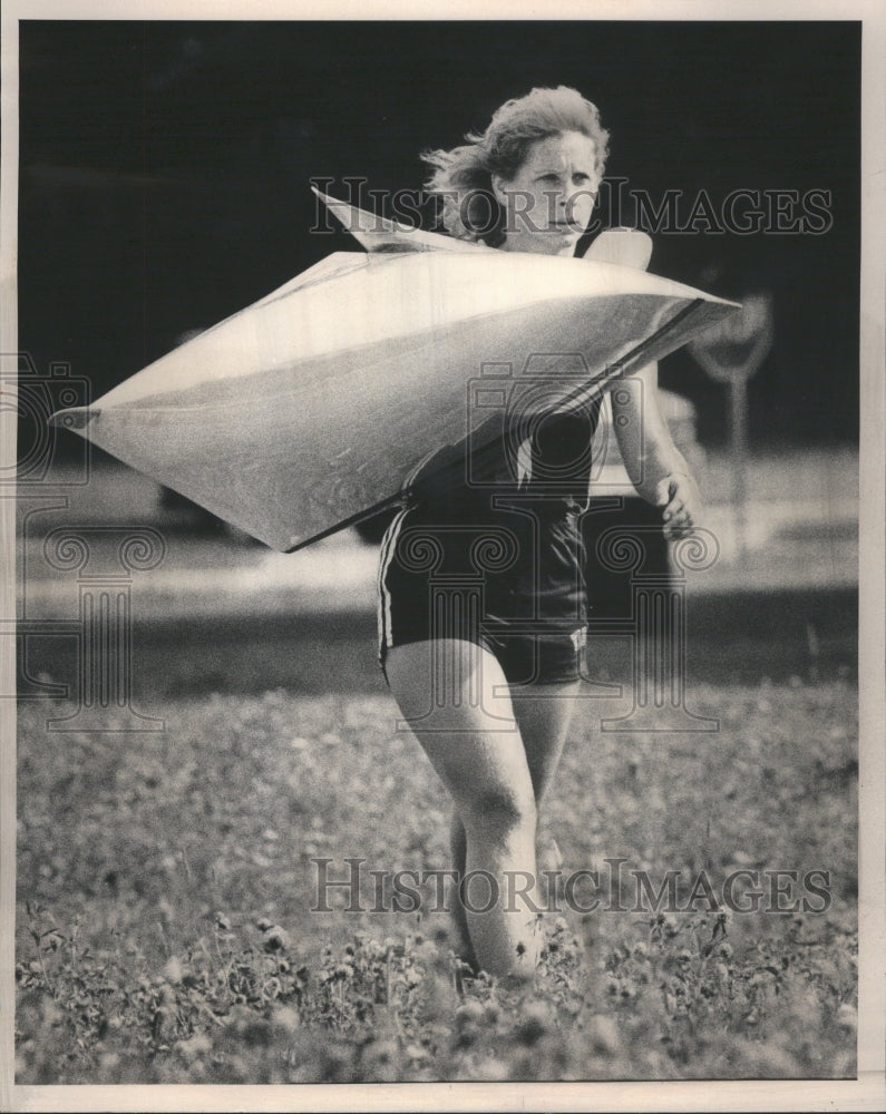 1981 Press Photo Sue Turner Women&#39;s Kayak Competition