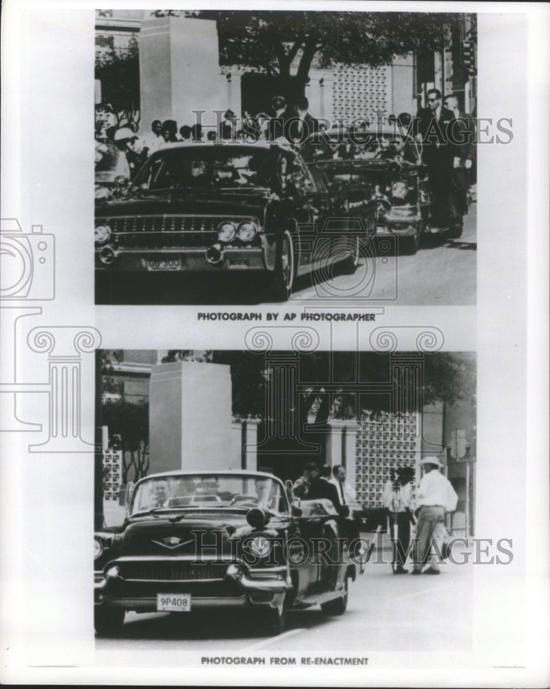 Press Photo Cars People Hall Building Tree Road