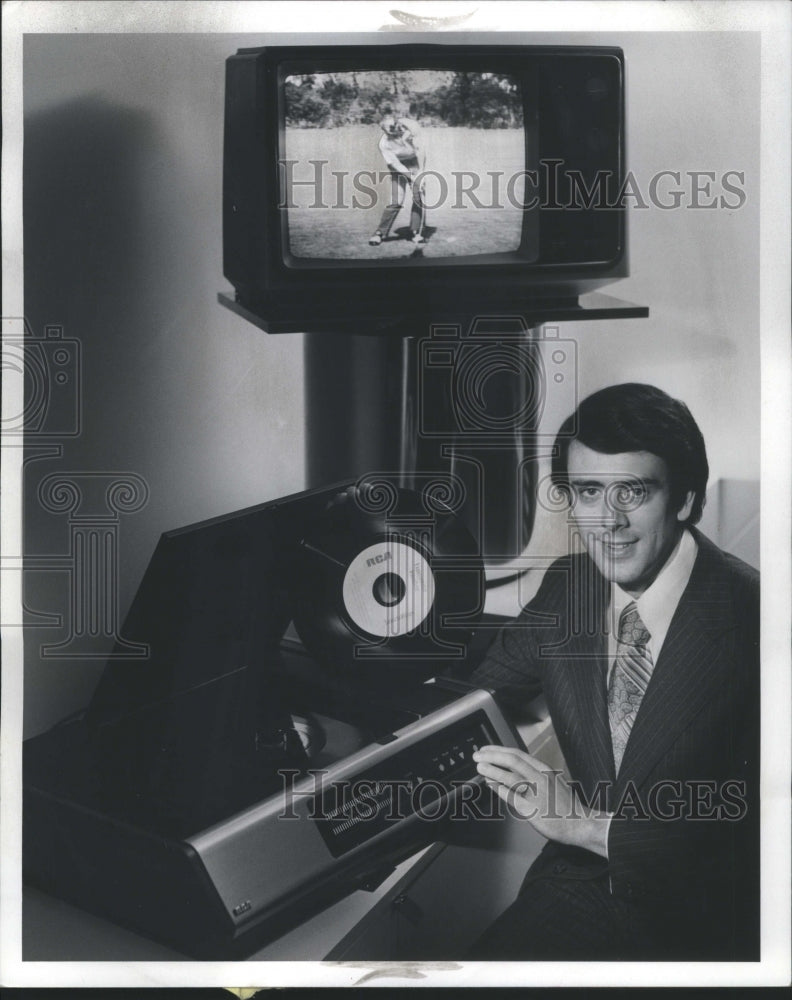 1976 Press Photo TV RECEIVER DISC TV 12- inchVideoDisc