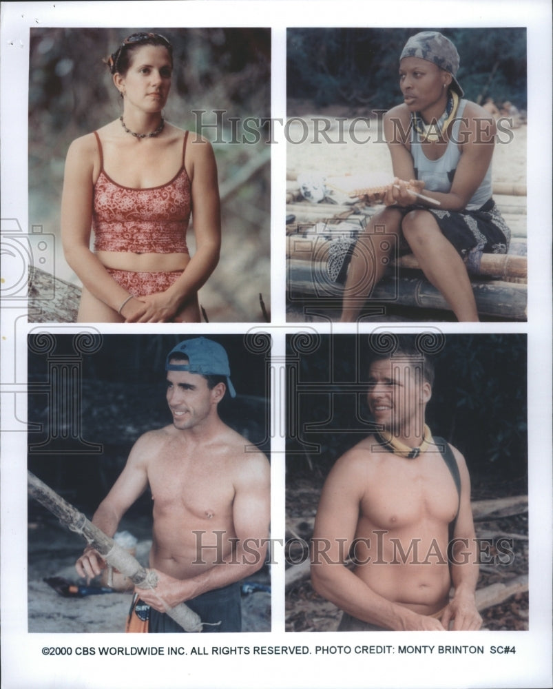 2001 Press Photo Survivor Kelly Ramona Joel Sean Monty