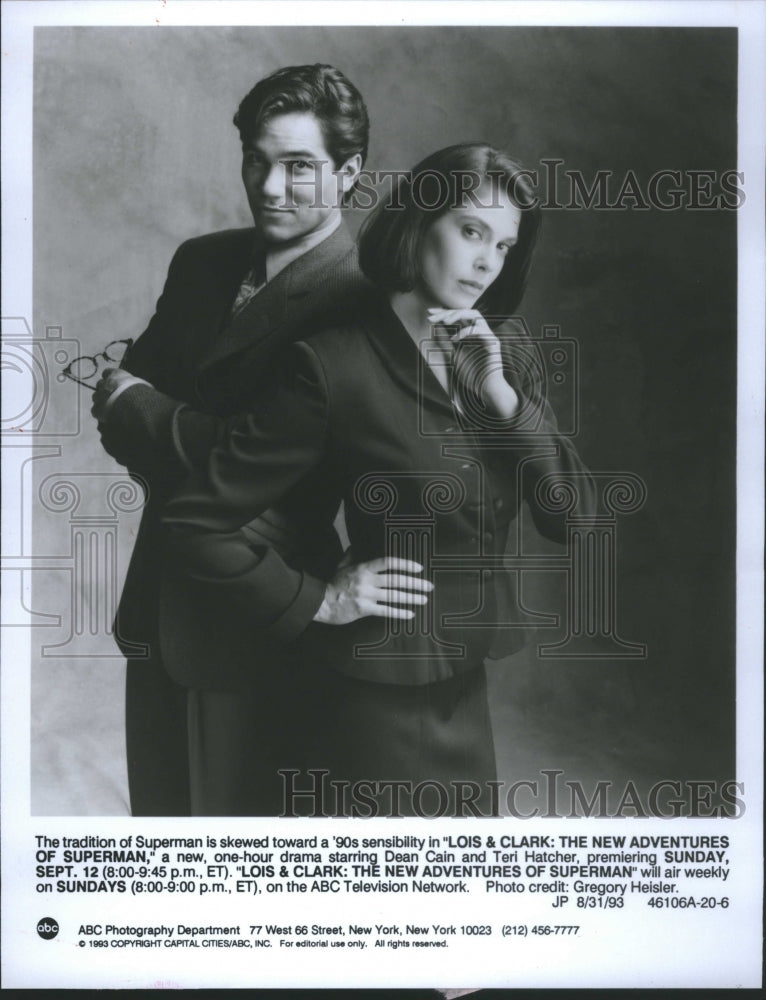 1996 Press Photo Dean Cain Teri Hatcher New Adventures