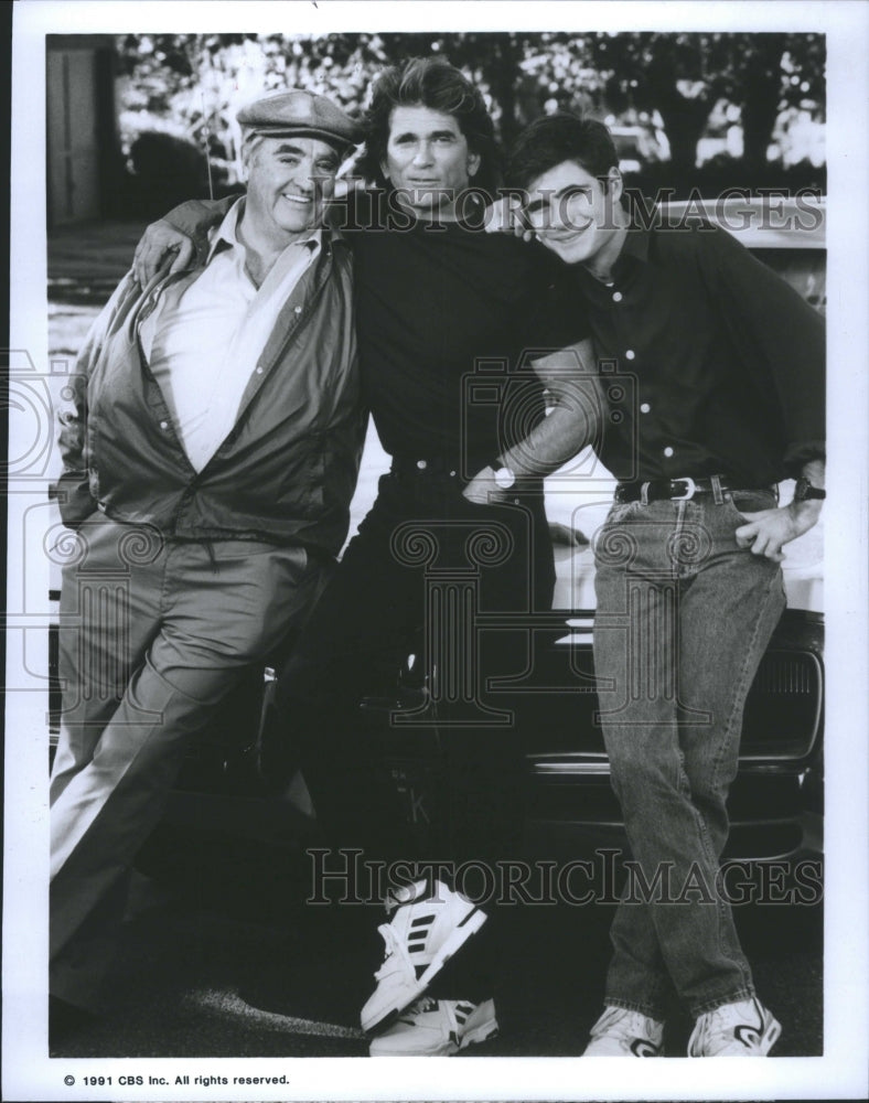 1992 Press Photo Barney Martin Michael Landon Casey