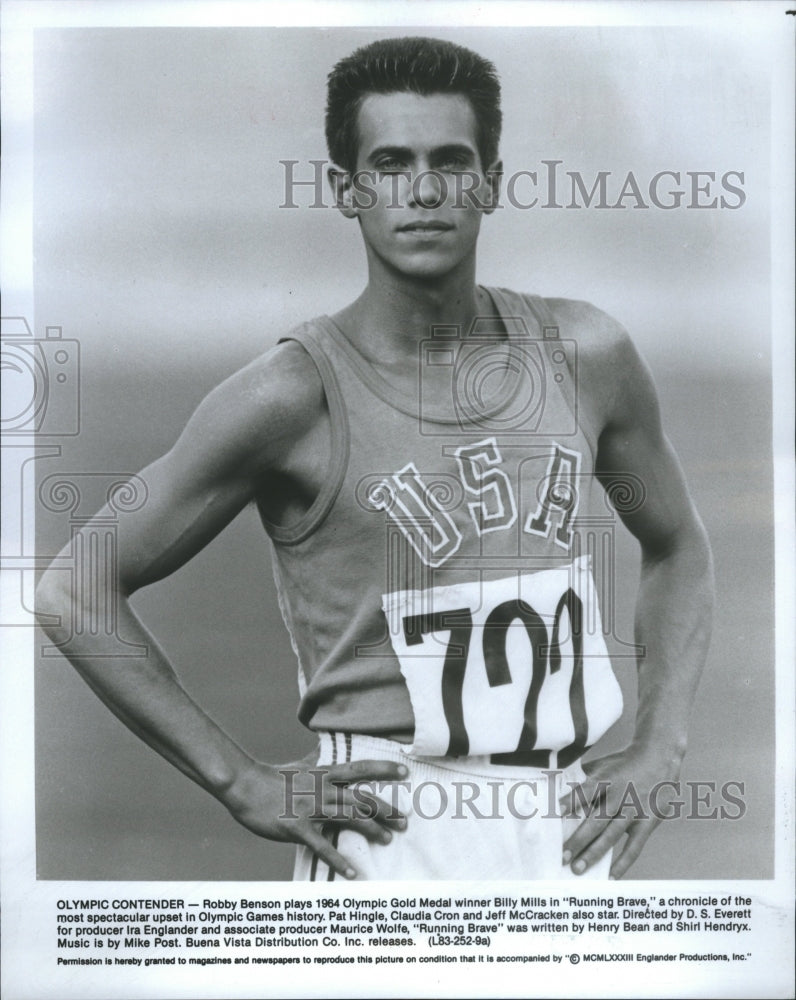 1983 Press Photo Billy Mills Running Brave Robby Benson