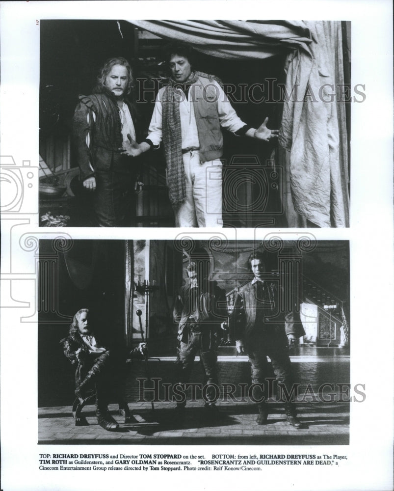 1991 Press Photo Tom Stopard Richard Dreyfuss Fine Arts