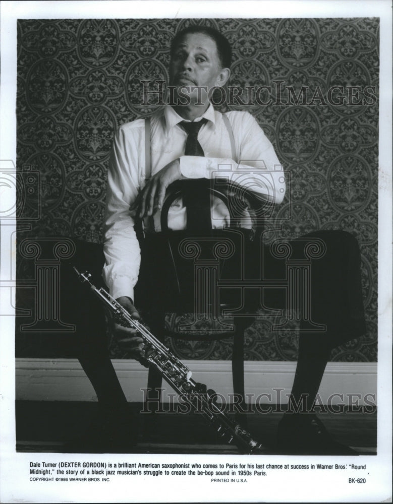 1986 Press Photo Dexter Gordon AmericanSsaxophonist