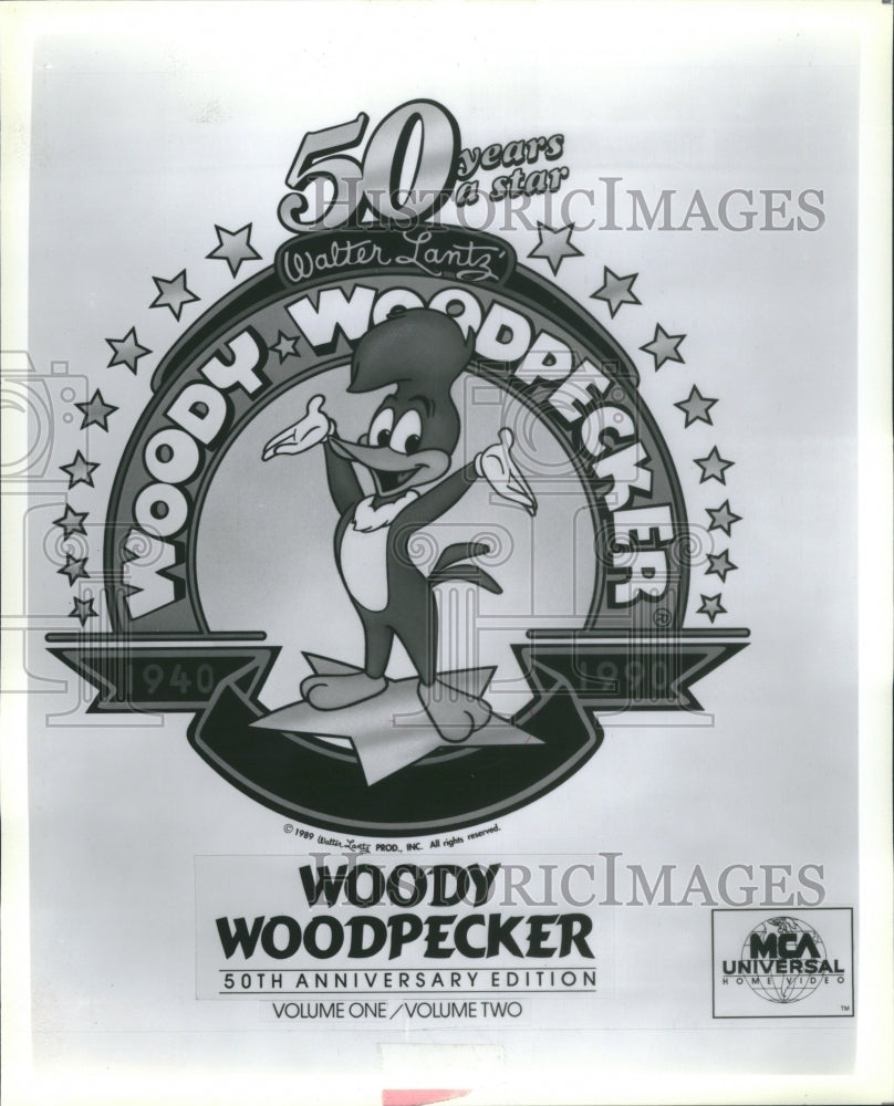 1989 Press Photo WOODY WOODPECKER ANIMATED CARTOON