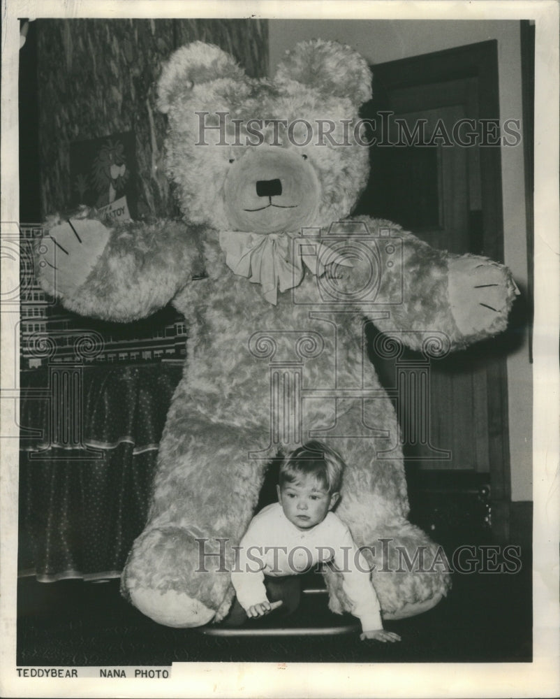 1963 Press Photo Teddy Bear on Exhibit in London