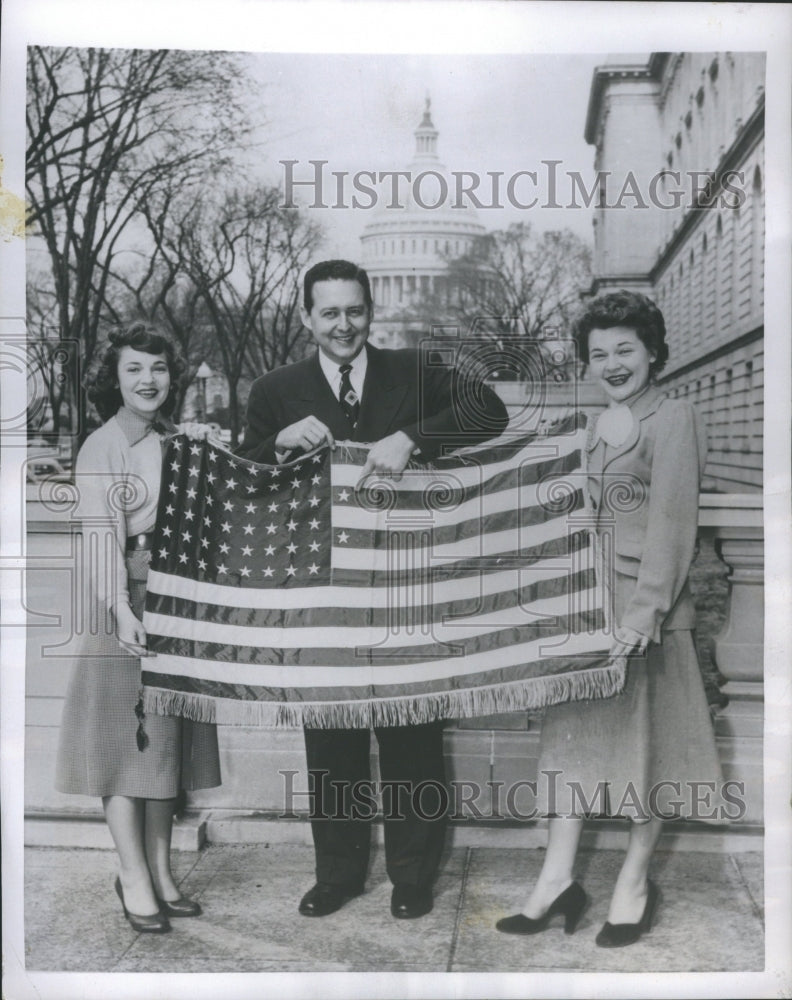 1954 Press Photo New Design of American Flag