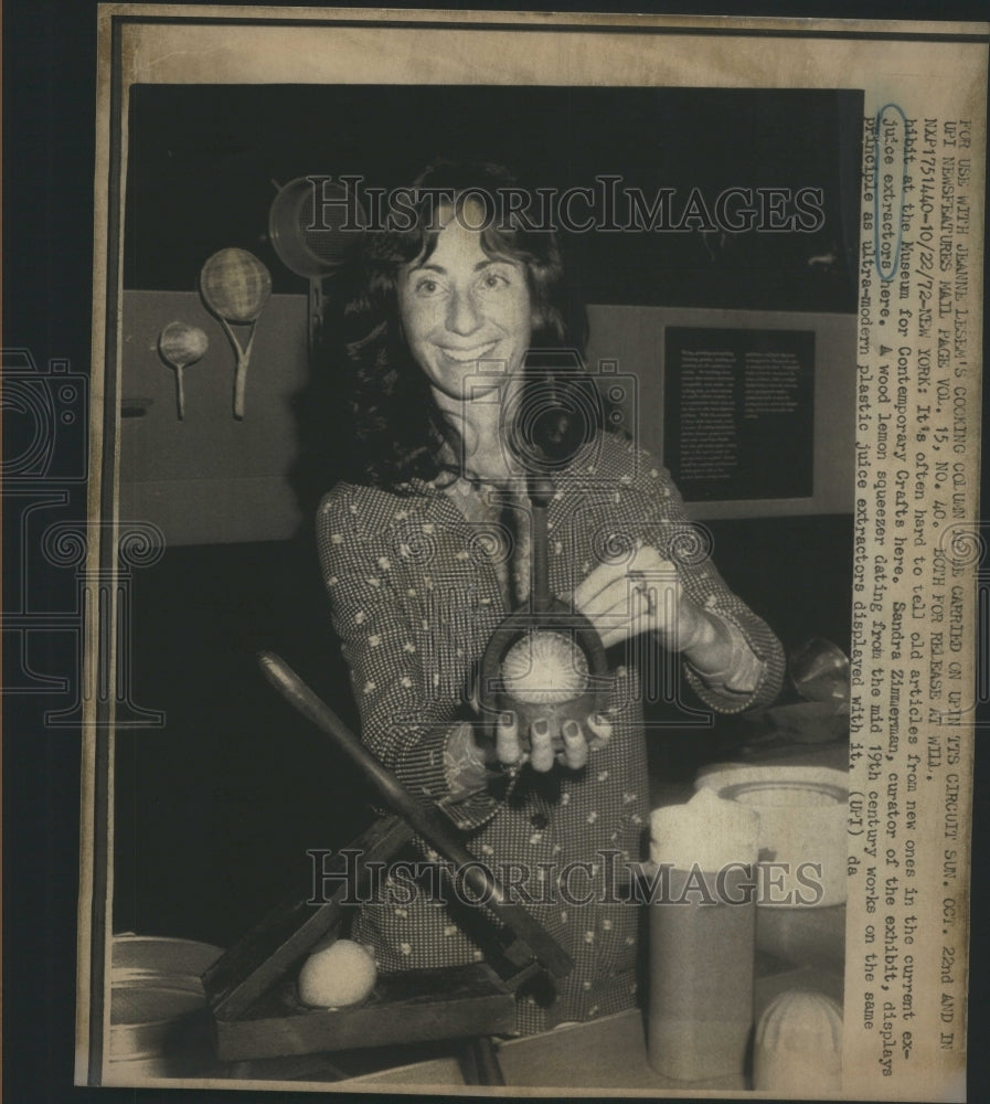 1972 Press Photo Museum Juice Extractors Articles Hard