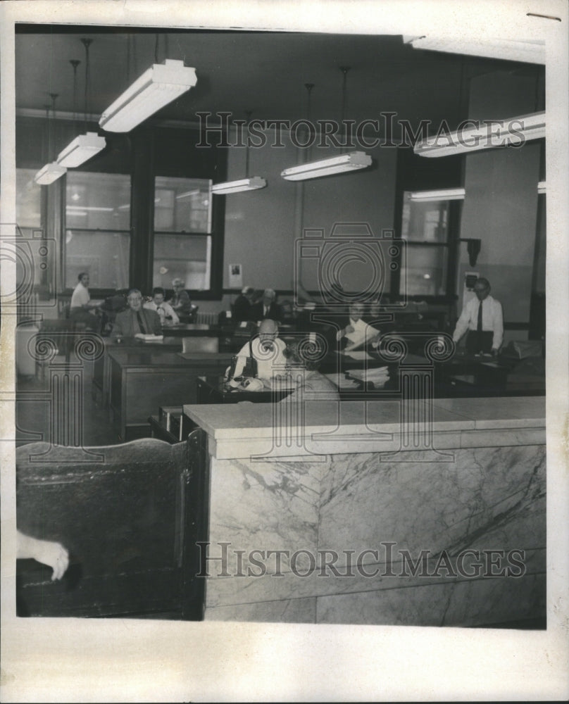 1959 Press Photo County Treasurer Office