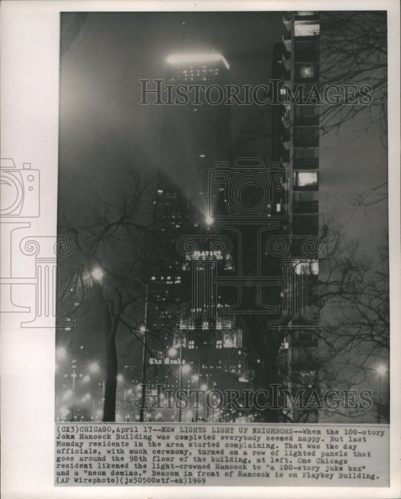 1969 Press Photo John Hancock Building