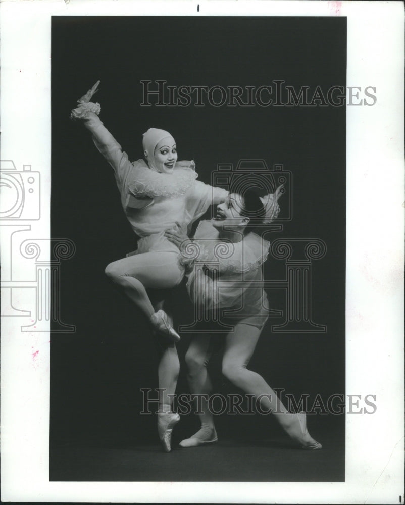 1988 Press Photo Joffrey Clowns Le Blanc Goldweber