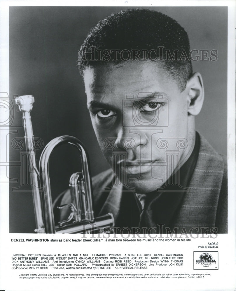 1991 Press Photo Denzel Washington Actor