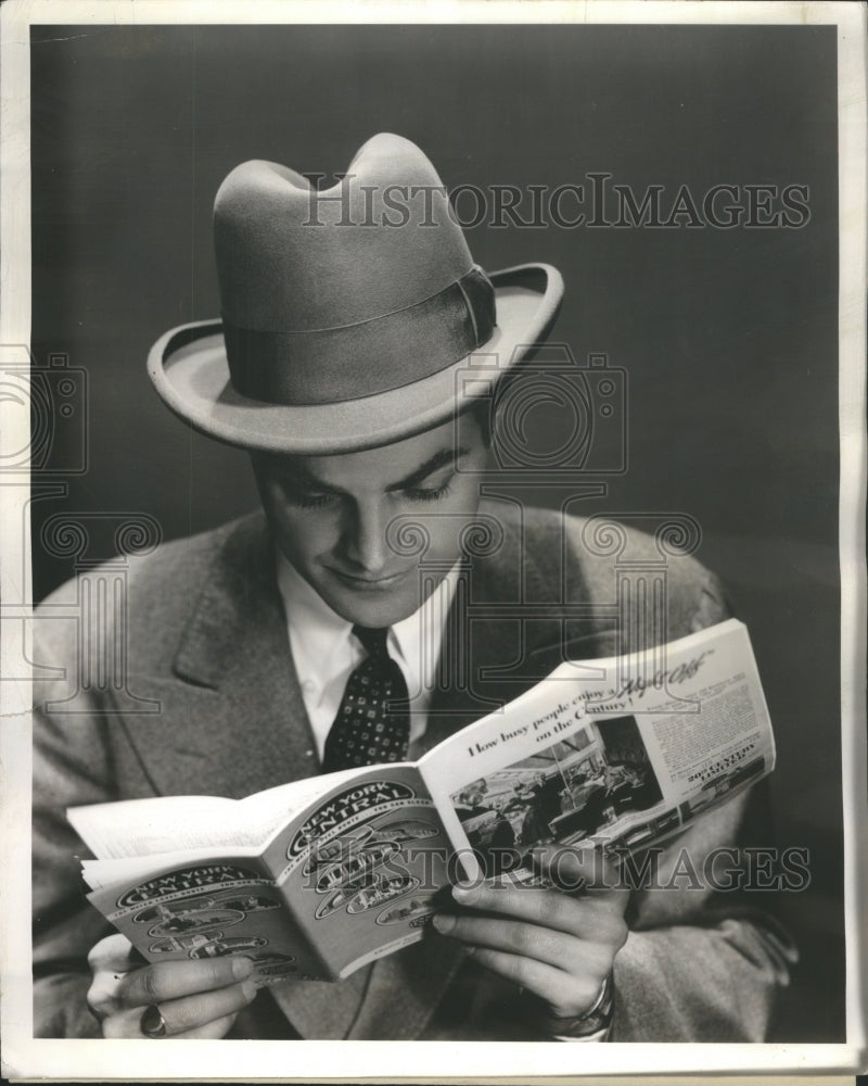 1953 Press Photo Olive Green Homburg Hat