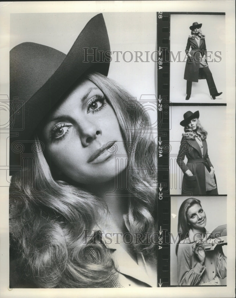 1970 Press Photo halston bernice charles velvet hat