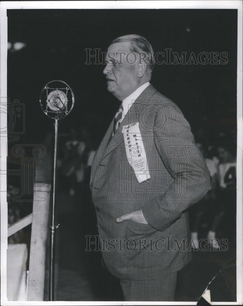 1935 Press Photo Detroit Superintendent Schools Speaks