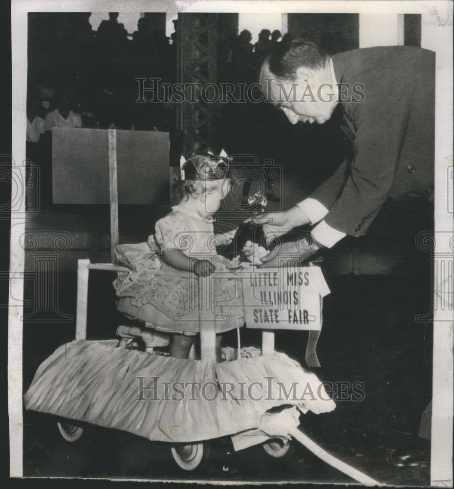 1950 Press Photo Little Miss State Fair Illinois 1950