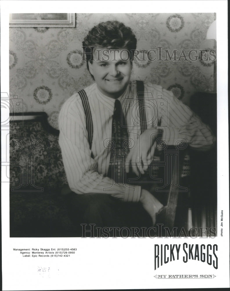 1992 Press Photo Ricky Skaggs Cordell, Kentucky