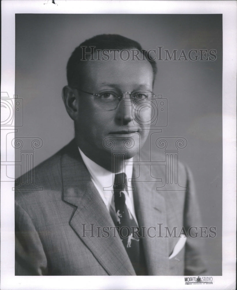 1953 Edward A Skae Detroit Business Man Press Photo