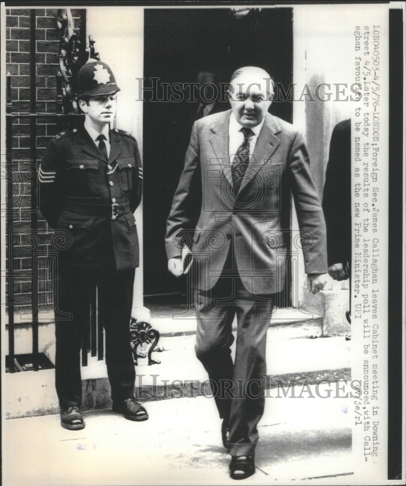 1976 Press Photo James Callaghan Cabinet Prime Minister