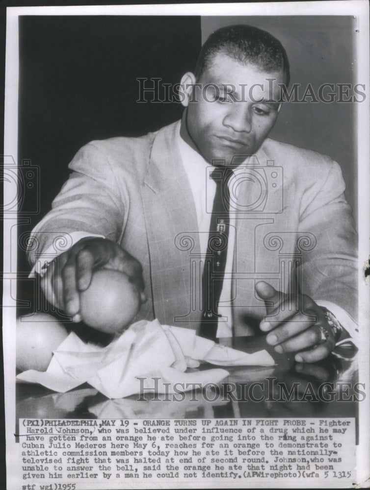 1955 Press Photo Harold Johnson Professional Boxer