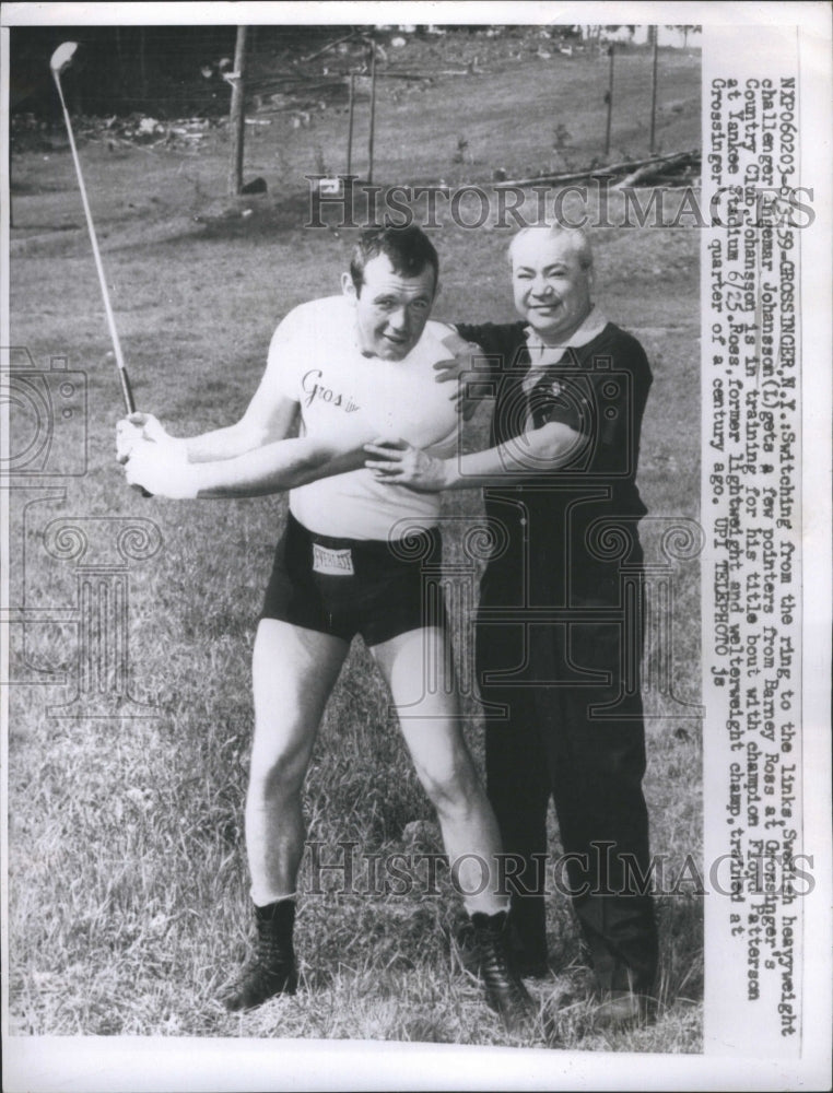 1959 Press Photo Golfing Ingemar Johanson