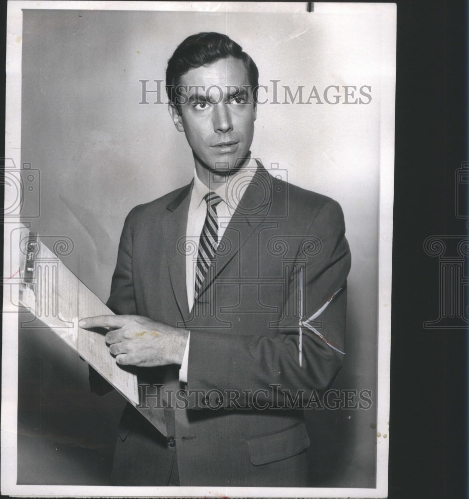 1963 Press Photo Bradford Dillman Catch Fear by Throat