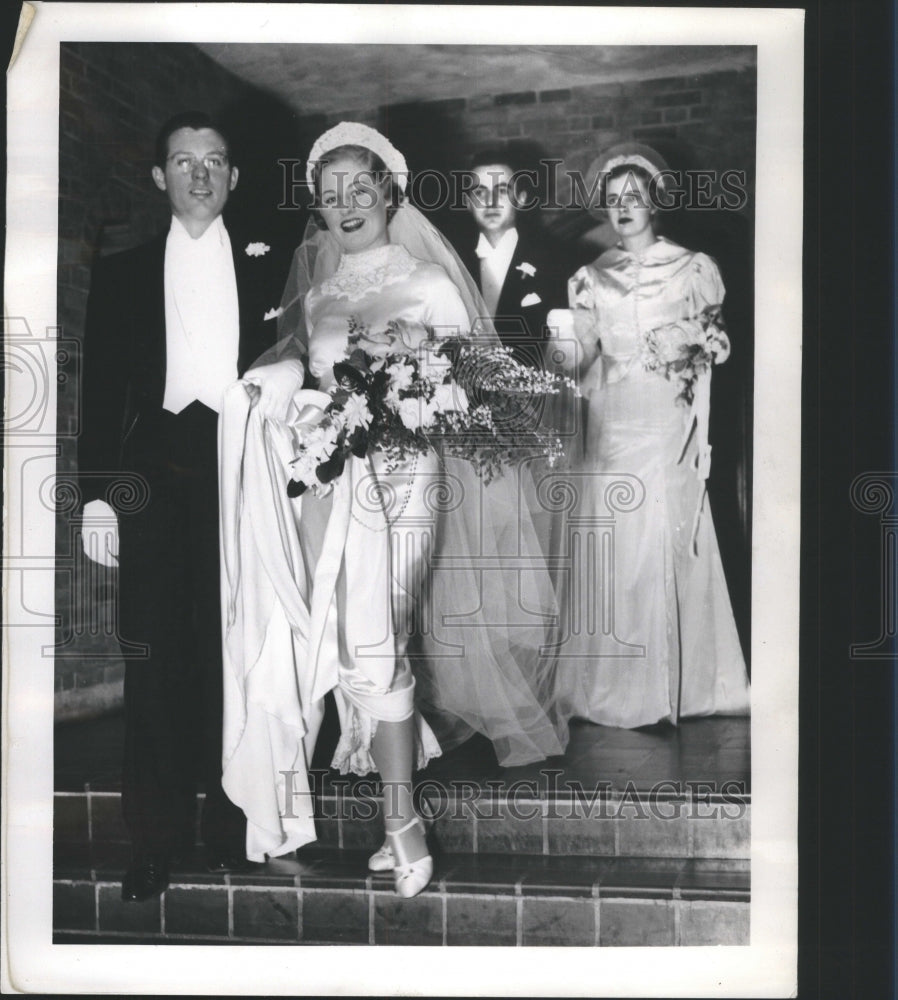 1936 Press Photo Wedding od Sterling Dockson