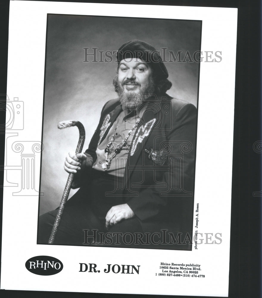 1993 Press Photo Dr. John Malcolm John &quot;Mac&quot; Rebennack,