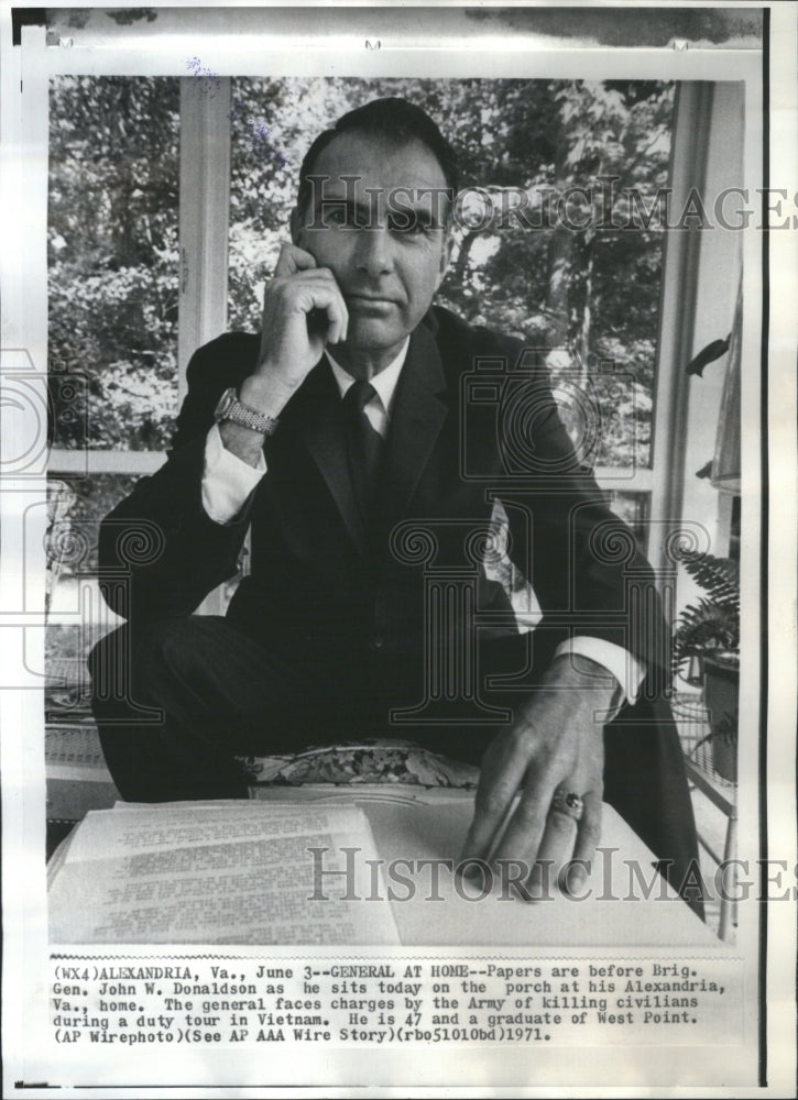 1971 Press Photo John W. Donaldson