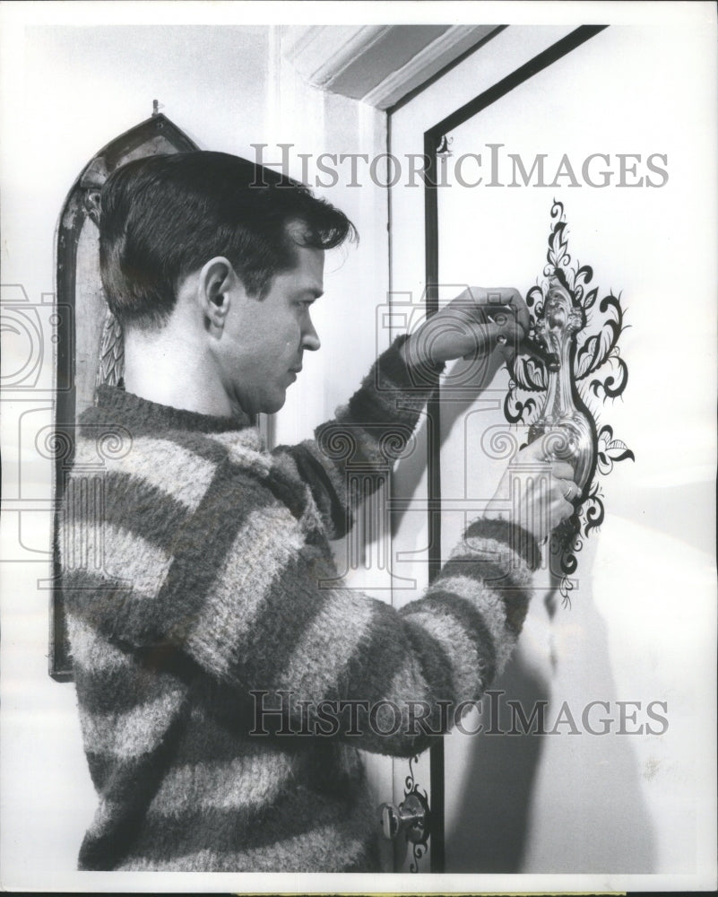 1961 Press Photo Doors Handy Works --Designer Luis Rome