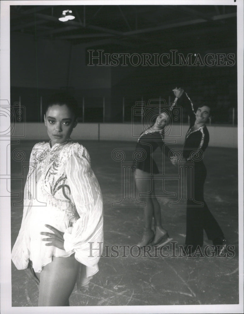 1991 Press Photo Rachel Crawford On Thin Ice Babilonia