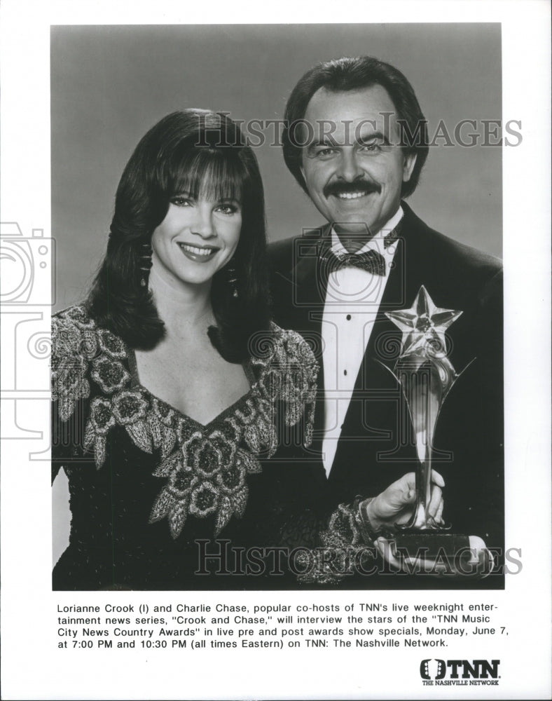 1993 Press Photo Lorianne Crook And Charlie Chase TNN