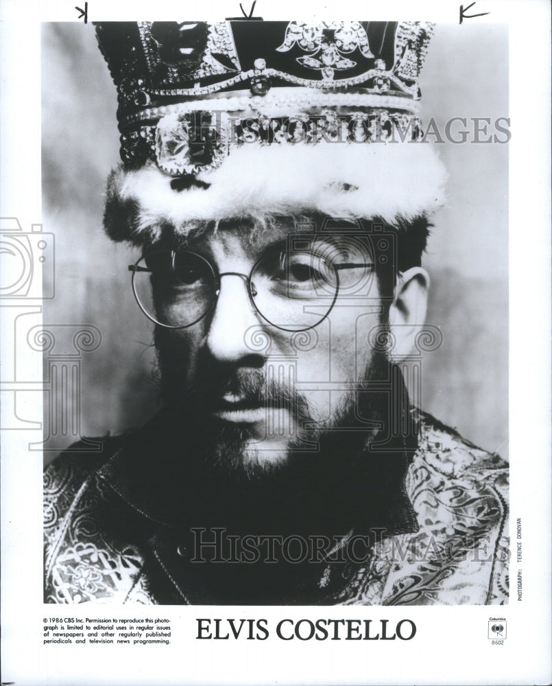 1986 Press Photo Elvis Costello (Entertainer)