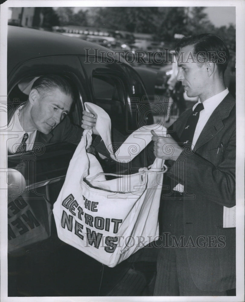 1946 Press Photo Walter Lerberg Earl Green Detroit News