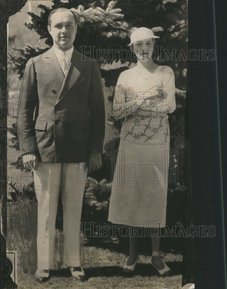 1933 Press Photo Detroit Society Emory Ford Fiancee