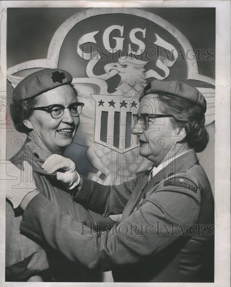 1959 Press Photo Girl Scouts