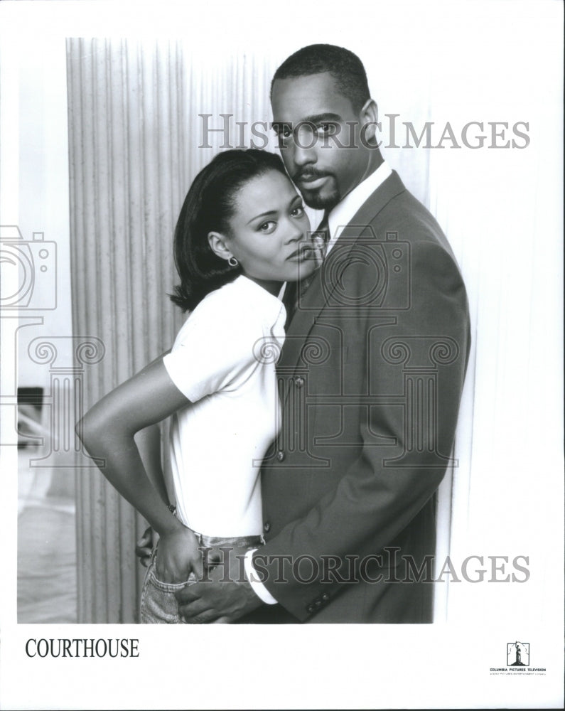 Press Photo Actors Tv Program Courthouse Lady Gent