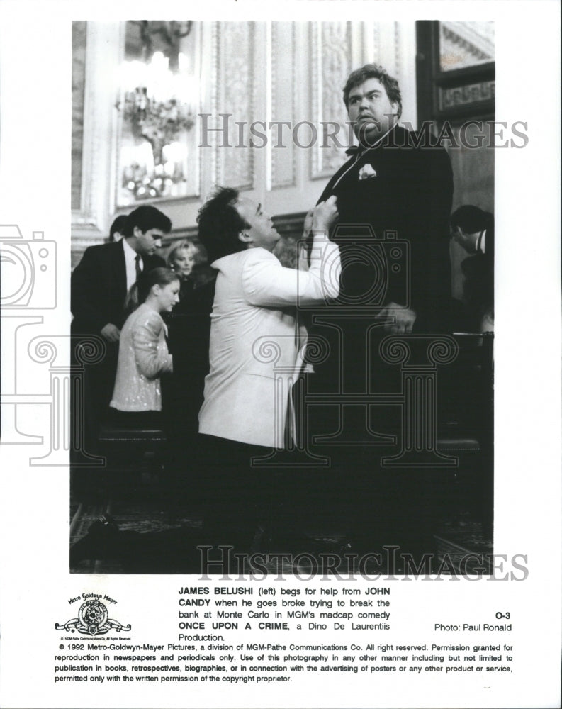 1992 Press Photo James Belushi John Candy Monte Carlo