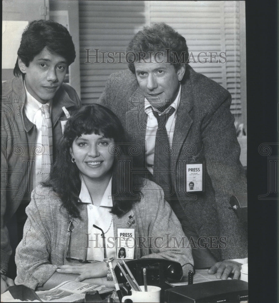 1987 Press Photo Actors Dean Devlin &amp; Wendy Crewson CBS