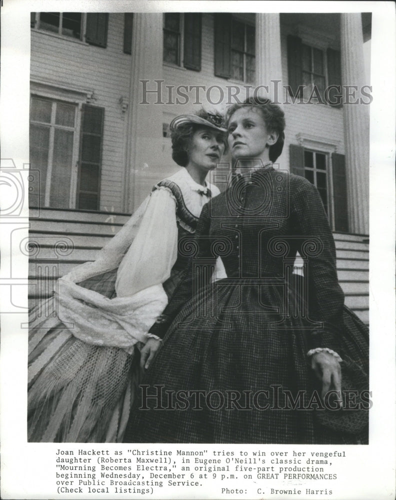 1980 Press Photo Actors Joan Hackett &amp; Roberta Maxwell