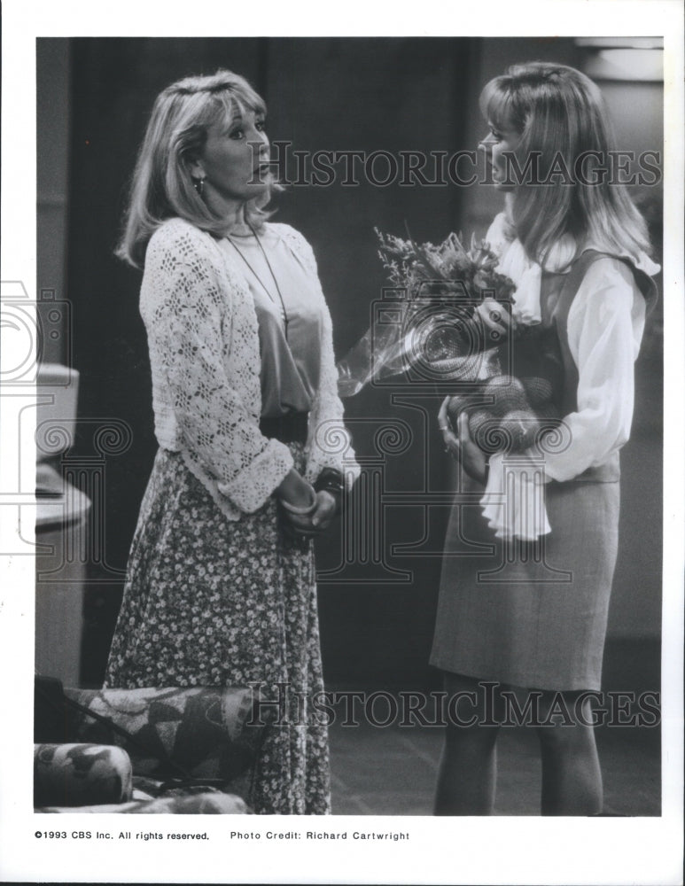 1993 Press Photo Shelley Long &amp; Teri Garr &quot;Good Advice&quot;