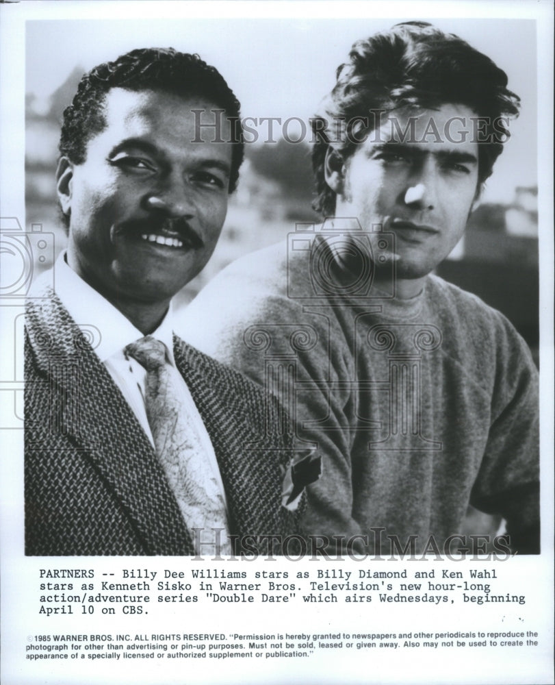 1985 Press Photo Billy Dee Williams and Billy Diamond