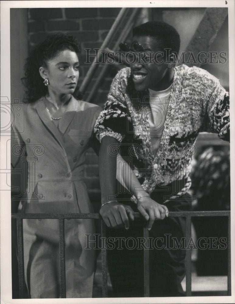 1989 Press Photo Different World Scene Dwayne Wayne