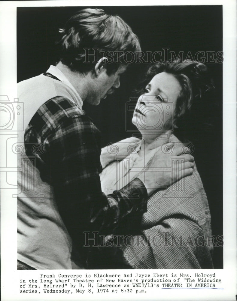 1974 Press Photo Actors Frank Converse and Joyce Ebert