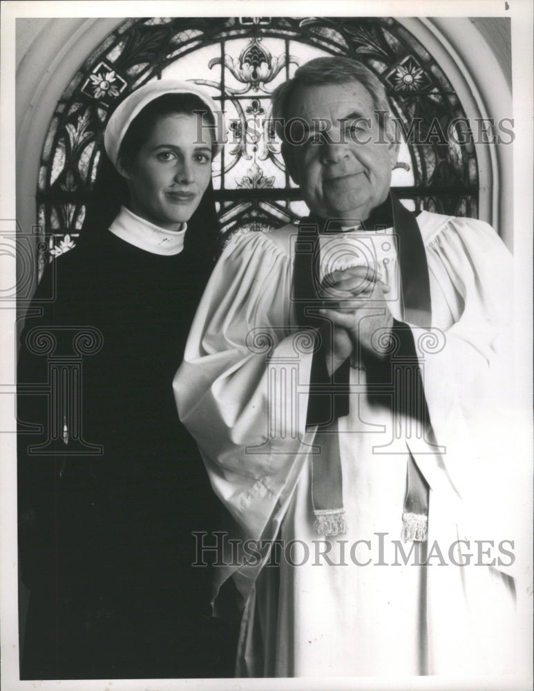 1989 Press Photo Actors Tracy Nelson and Tom Bosley