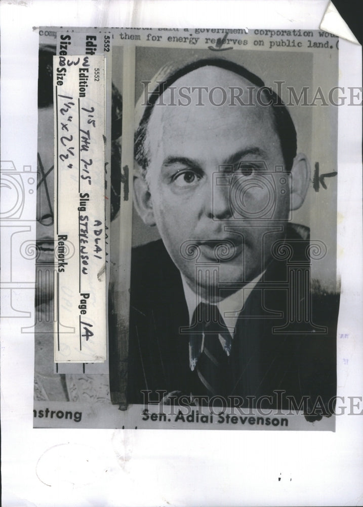 1974 Press Photo Adlai Stevenson American politician